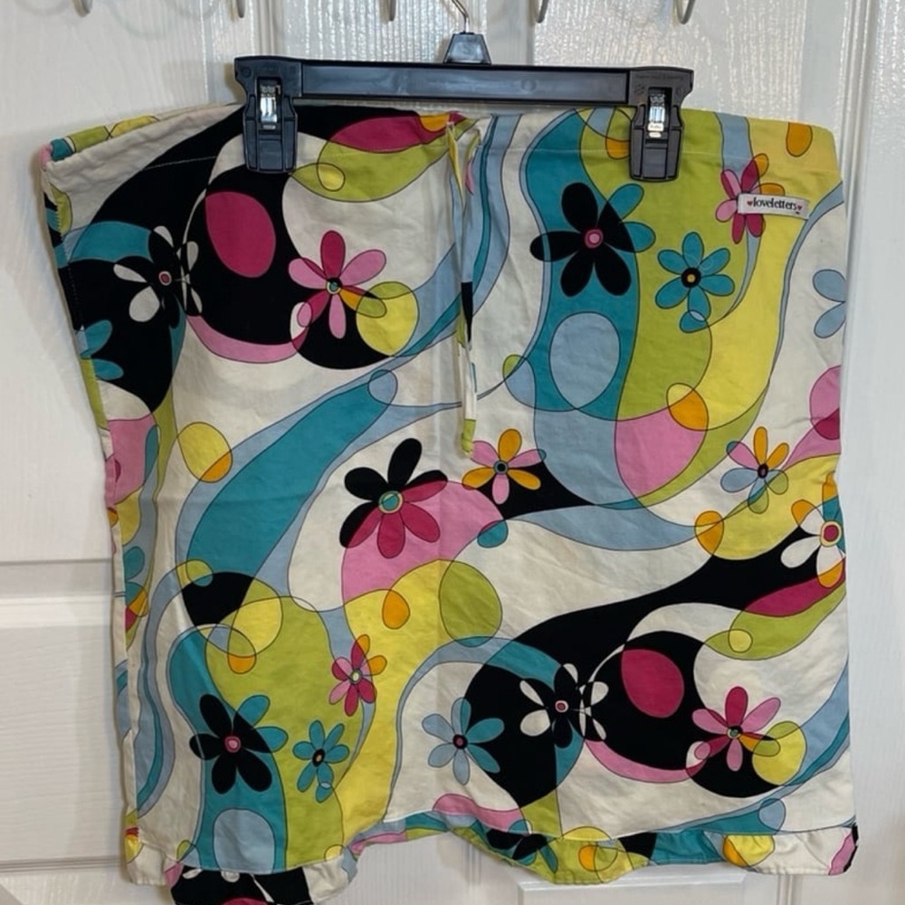 LOVE LETTERS Colorful Floral Mini Skirt